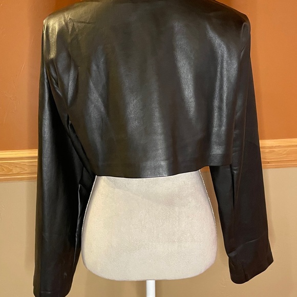 Eloquii Black Leather Women's Jacket - Picture 5 of 8